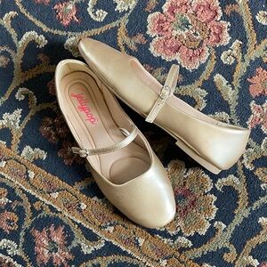 Jellypop Gold Mary Jane Flats